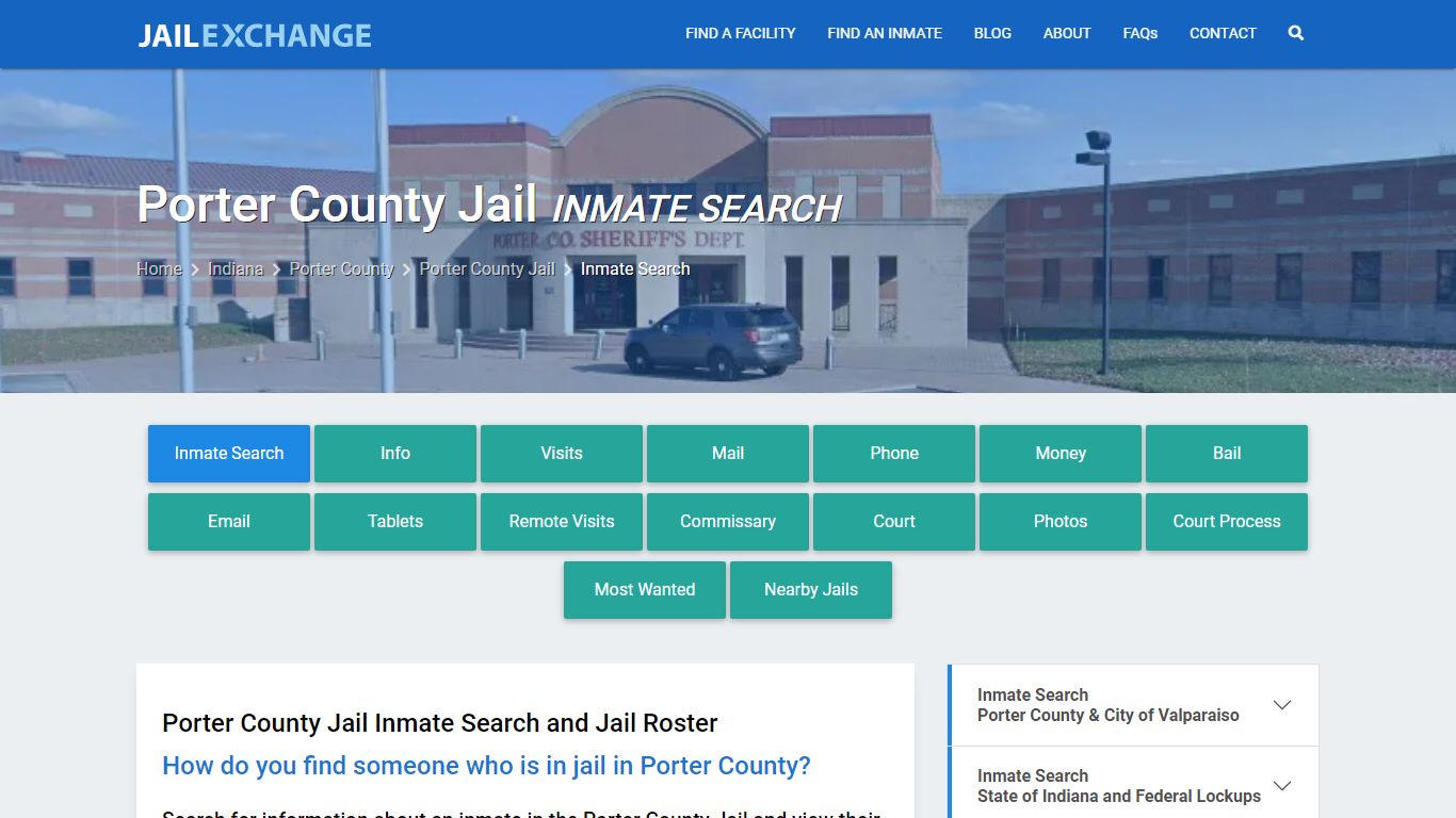 Inmate Search: Roster & Mugshots - Porter County Jail, IN